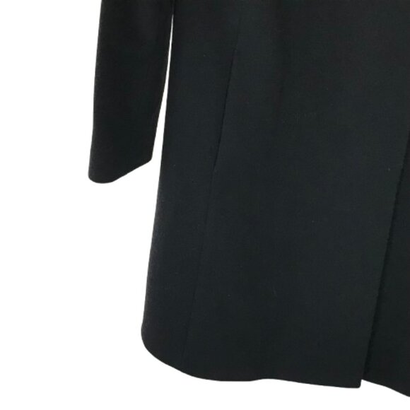 Cinzia Rocca Womens Size 4 Black Wide Collar Wool Angora Blend Designer Coat - Picture 3 of 8